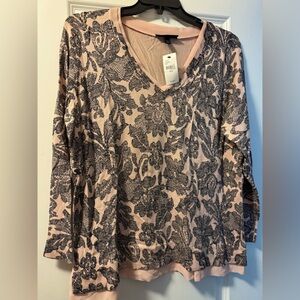 Lane Bryant Long Sleeve Floral Lace Paisley Sweater Size 18/20 New With Tags